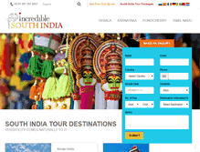 Tablet Screenshot of incredible-southindia.com